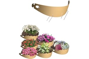 Dirt Locker Erosion Control Hillside Planters, 10-Pack-Brown—DIY-Raised Garden Bed Terracing Kit for Mild Slopes, 10°-24°-Geogrid Water Retention Planting Stabilizer-Retaining Wall Compatible