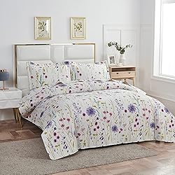 Ycosy Floral Quilt Sets Full/Queen Size Country