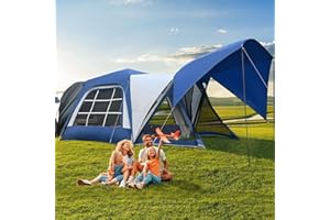 YTAOEO SUV Tent for Camping 6-8 People, 10x10ft Car Tents with Screen Porch & Awning, Easy Set Up SUV Tent Attachment for Camping Outdoors - NavyBlue