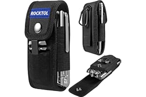 ROCKTOL Multitool Sheath for Belt, 900D Nylon Multitool Pouch with 4 Pockets Knife Sheath, EDC Tool Pouch Holster for Multitool Pocket Knife Tactical Pen Flashlight