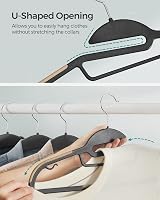 SONGMICS 20 Pcs Plastic Hangers U shaped Opening 0.5 cm Thick 41.5 cm view 4