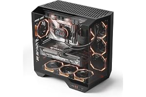 darkFlash DY470 Full-Tower ATX Gaming PC Case with 1 PWM ARGB Fans, Black
