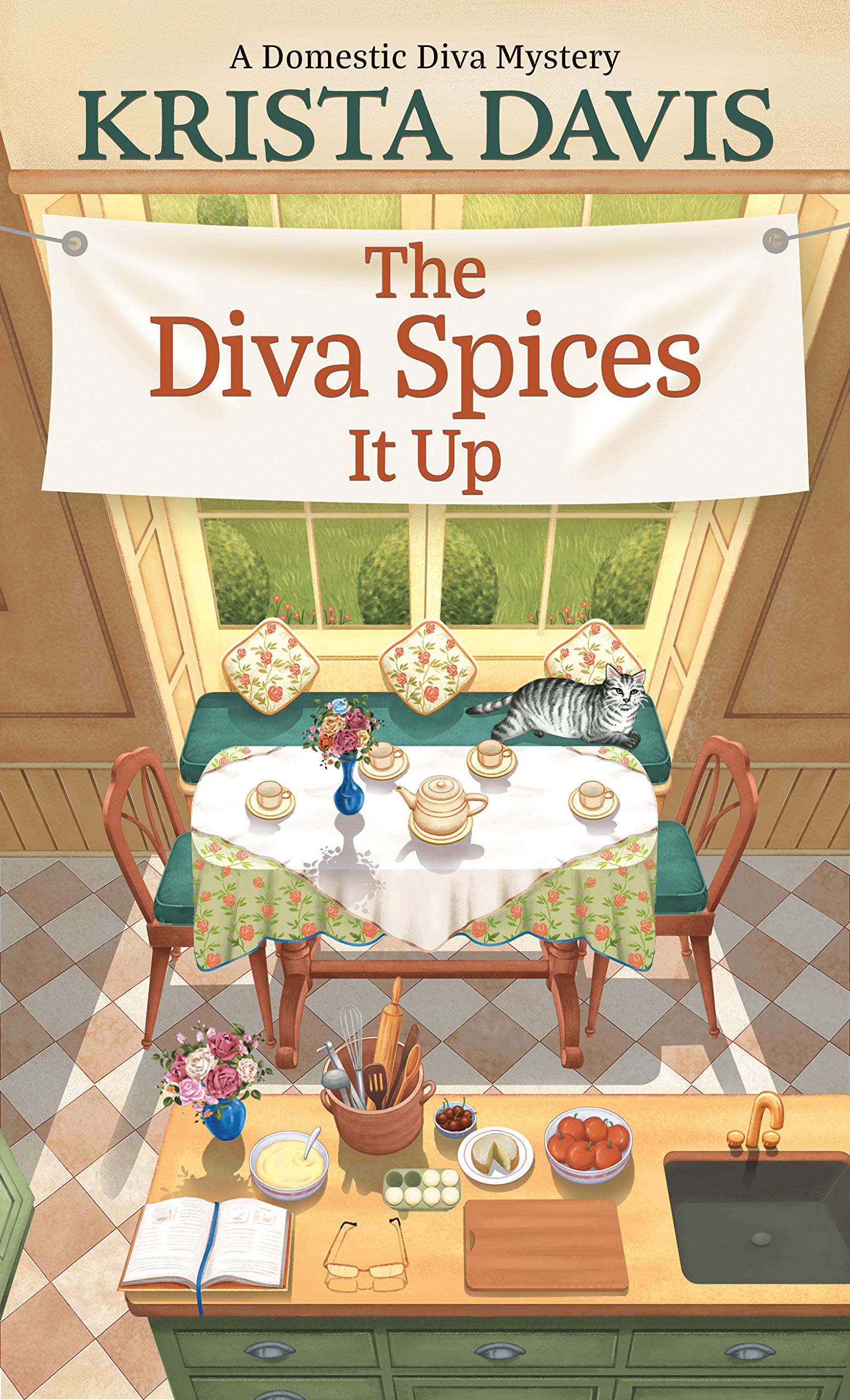 Amazon Com The Diva Spices It Up A Domestic Diva Mystery 13 9781432884826 Davis Krista Books