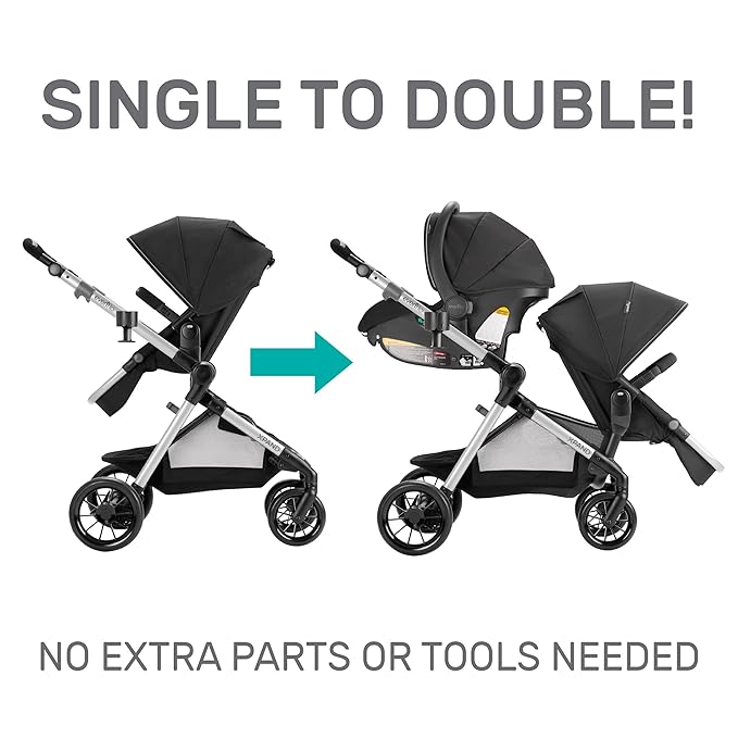 Evenflo Pivot Xpand Modular Travel System Baby Stroller Up To 22 Configurations Extra Large Storage Single To Double Stroller Durable