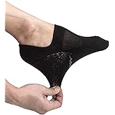 Pro Mountain Thin No Show Socks Seamless Wide Toe Box 6 Pack Liner Unisex Size S to X-Large Cotton Footies