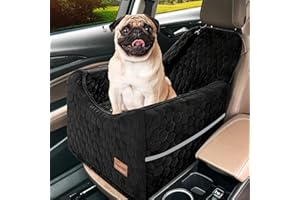 Zxyculture Dog Car Seat for Small Dogs, Dog Booster Car Seats for Dogs Under 30 lbs, Elevated Pet Car Seat with Storage Pocke