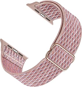 GZ GZHISY Sport Bands Compatible with Apple Watch 38mm 40mm 42mm 44mm iWatch Series 6 5 SE 4 3 2 1 Strap, Women Men Nylon Solo Loop Adjustable Stretchy Braided Elastic Bracelet Weave Soft Breathable