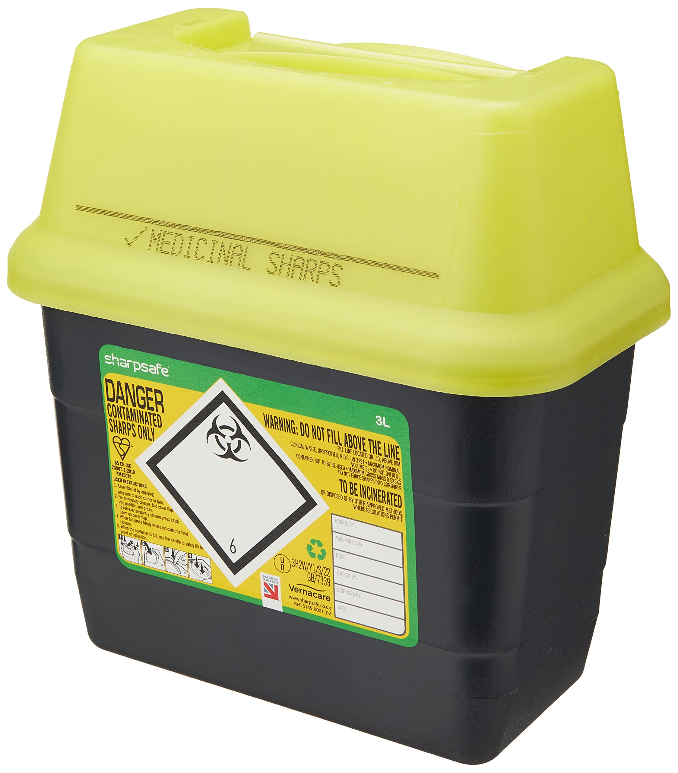Sharp Safe Sharps Bin 3Ltr