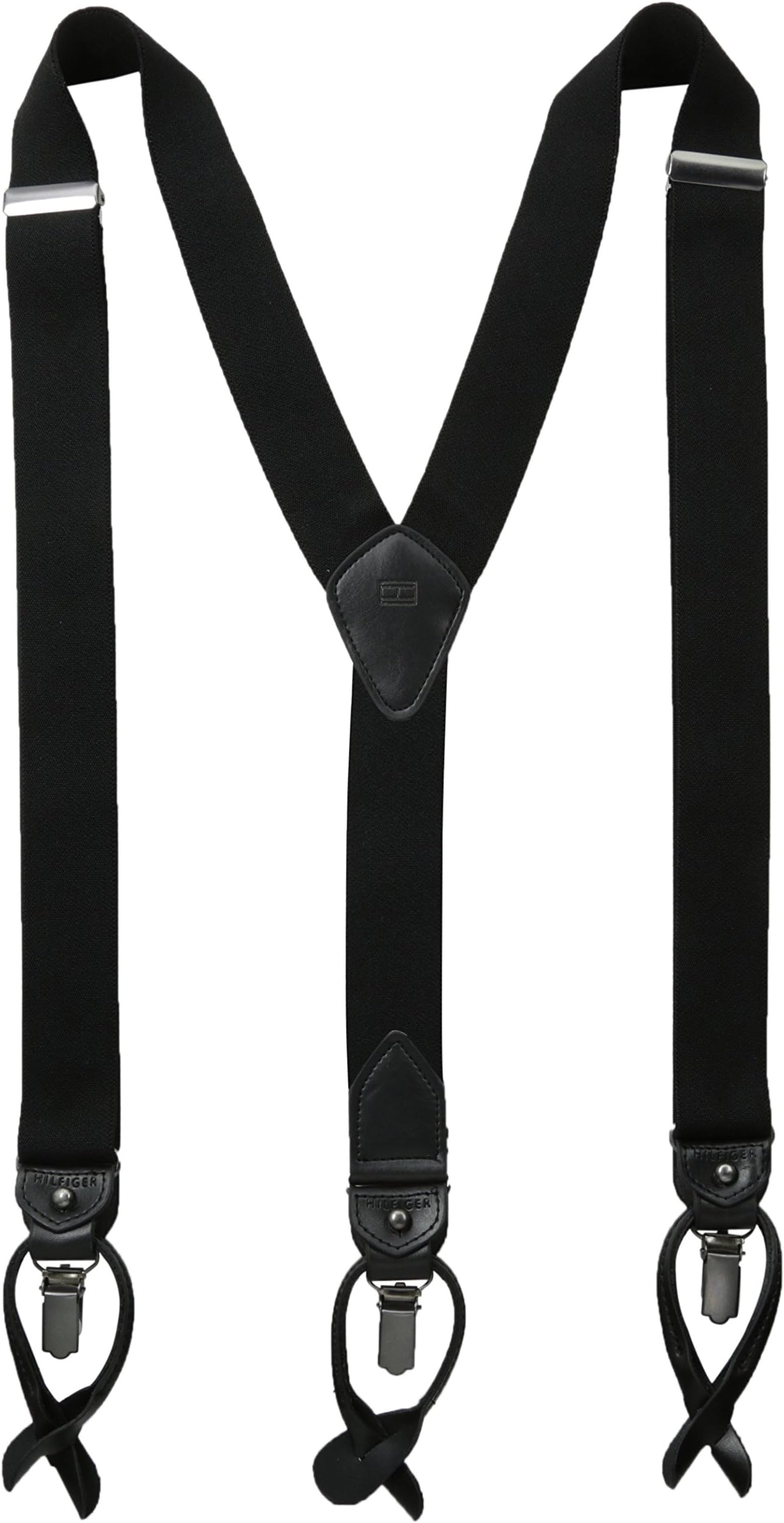 Tommy Hilfiger Men's Clips Suspenders - For Dress Tuxedo Pants with Y Back and Adjustable Straps