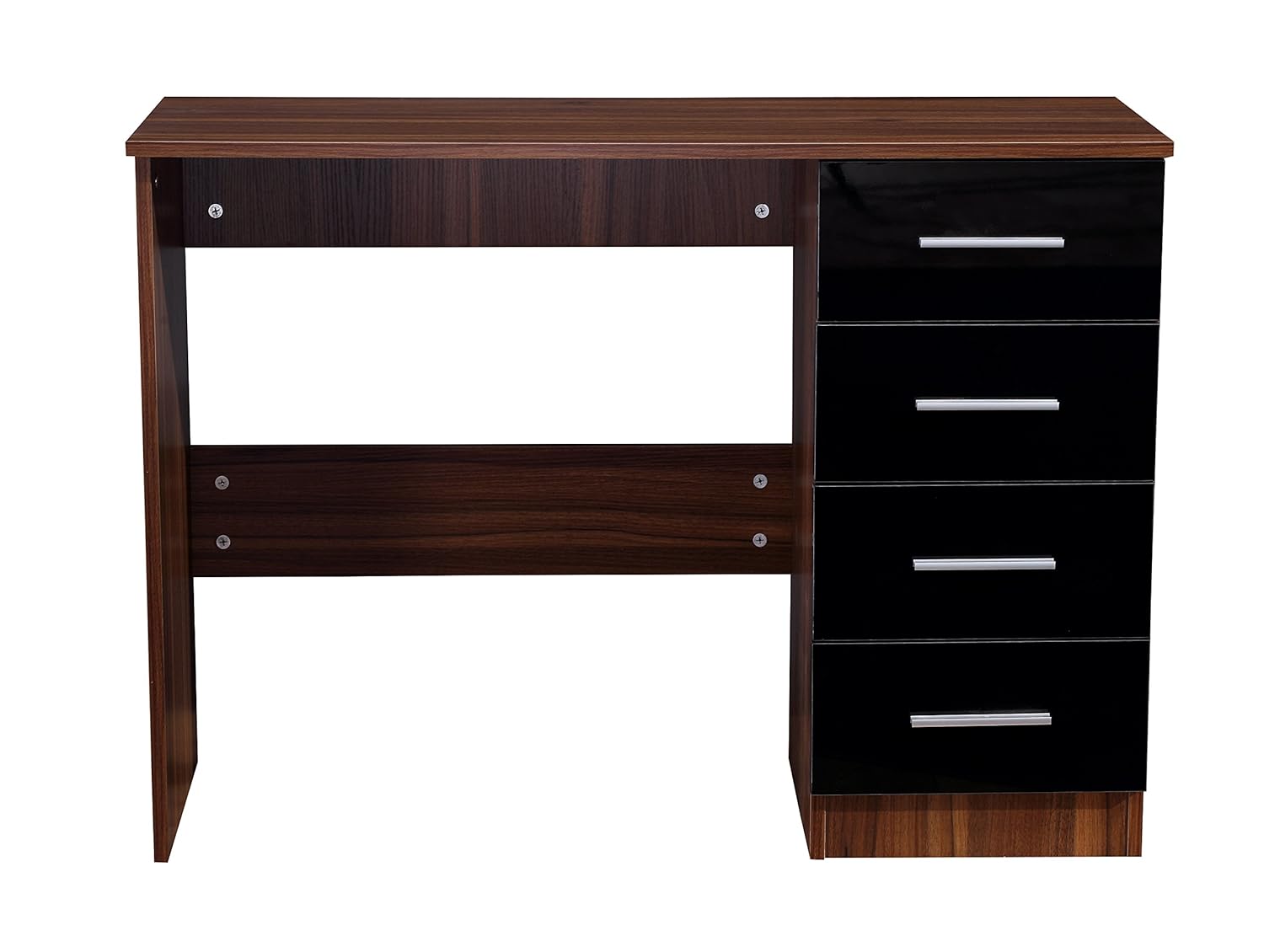 Reflect 4 Drawer Dressing Table In Gloss Black Black Oak Amazon