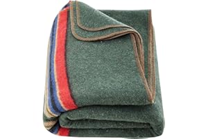 VEVOR Wool Camping Blanket, Large Warm Stadium Blanket, Waterproof & Windproof, Flame Retardant, Great for Outdoors, Picnics,