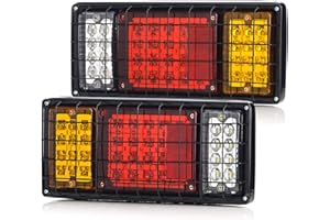 LINKITOM 40 LED Truck Tail Light Bar, Super Bright Turn Signal Brake Reverse Tail Light with Iron Net Protection for 10-30 Volt Truck Boat Snowmobile Trailer Pickup RV Camper UTV UTE Vans