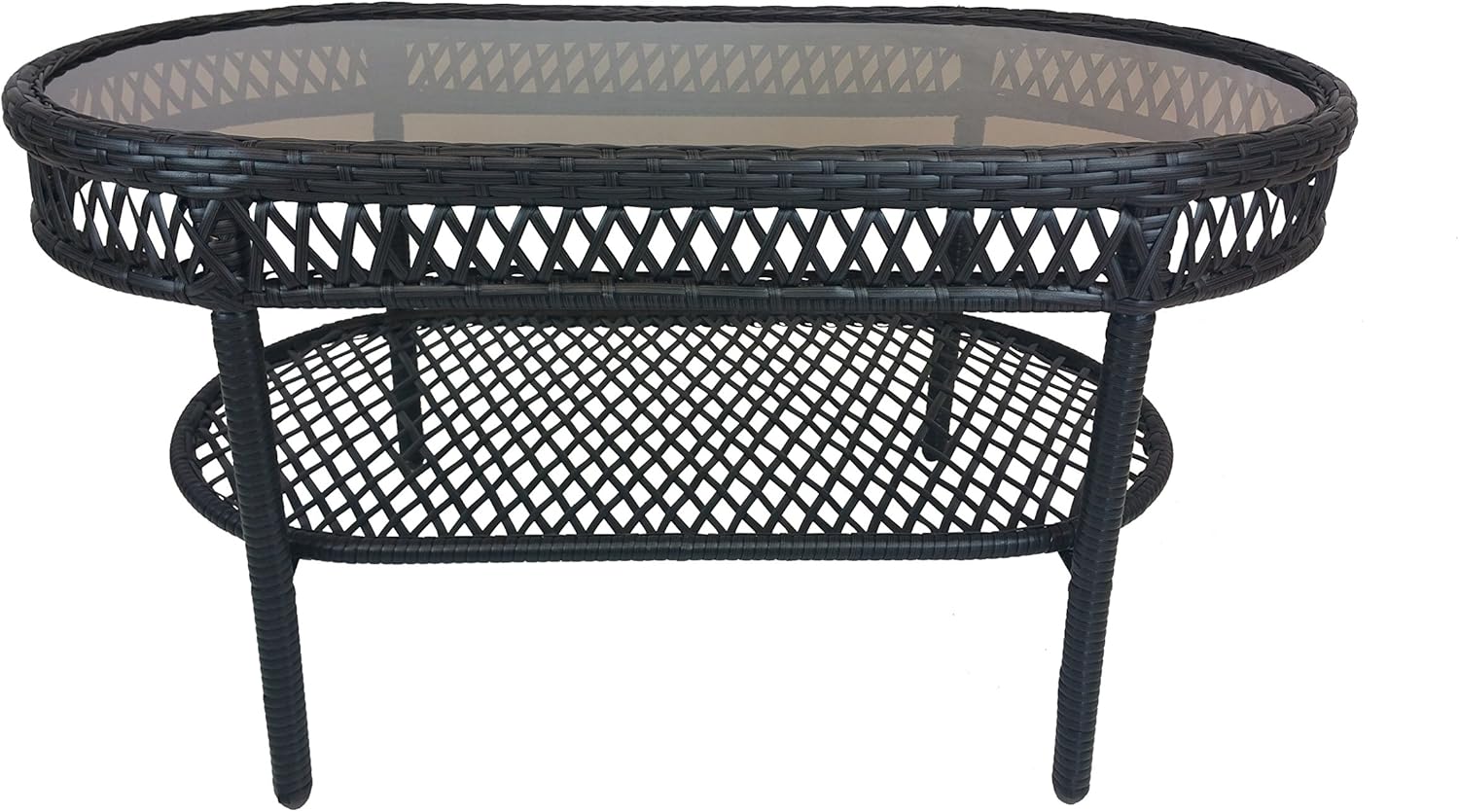 Oakland Living Elite Resin Wicker Coffee Table, 37.5 by 20-Inch : Garden & Outdoor