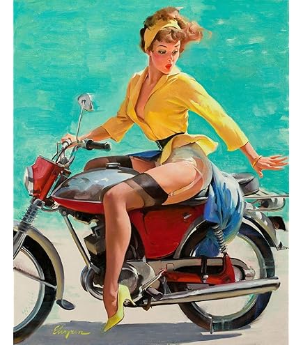 Amazon.com: Magnet 1970s Elvgren Pin-Up Girl Skeet Club Shotgun