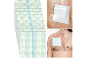 MandMcares Hemodialysis Peritoneal Dialysis Large Waterproof Catheter Shower Cover, Bandage Protector for Port Picc Line Chest Access, Chemo Ports, Wound | Non Adhesive Dressing (9"x9" (Pack of 7)