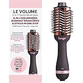 L
ANGE HAIR Le Volume 2-in-1 Titanium Blow Dryer Brush | Hot Air Brush for Hair Drying 
Styling | Ionic Oval Barrel for Smoo