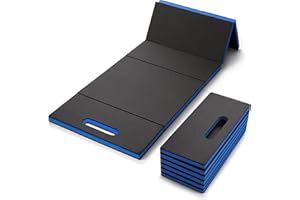 Sevenjungle Foldable EVA Utility Mat with Handle, Heavy Duty Mechanic Mat for Kneeling, Workouts, Garages, Gardening, Camping, Picnics, Outdoor Adventures and Home Gyms, Blue