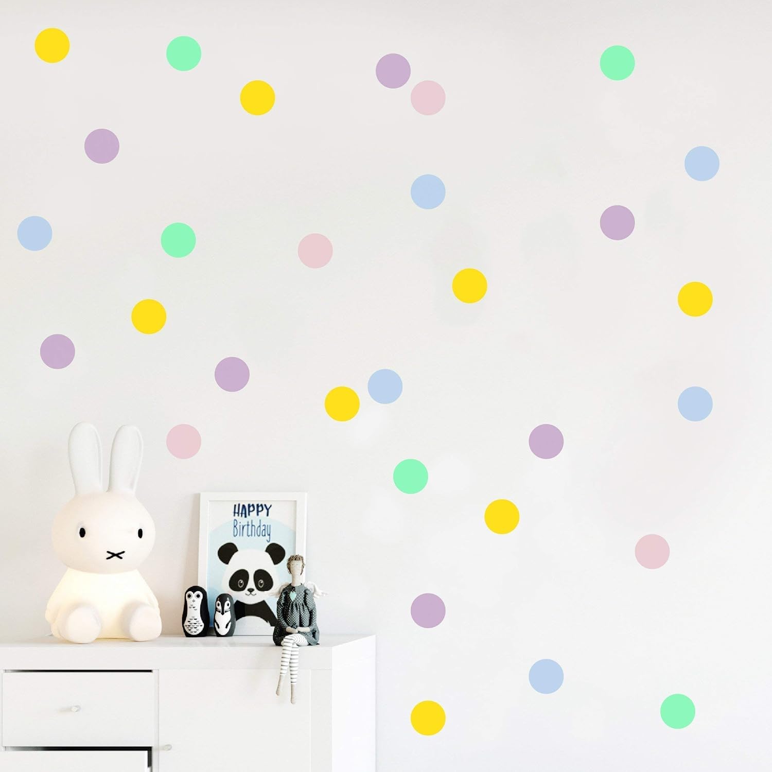 Amazon Com Pastel Polka Dot Wall Decals Dots Stickers Confetti