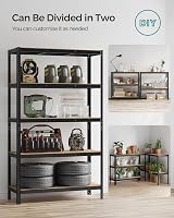 SONGMICS 5-Tier Heavy-Duty Shelving Units Set of 2 60 x 120 x 200 cm Black view 7