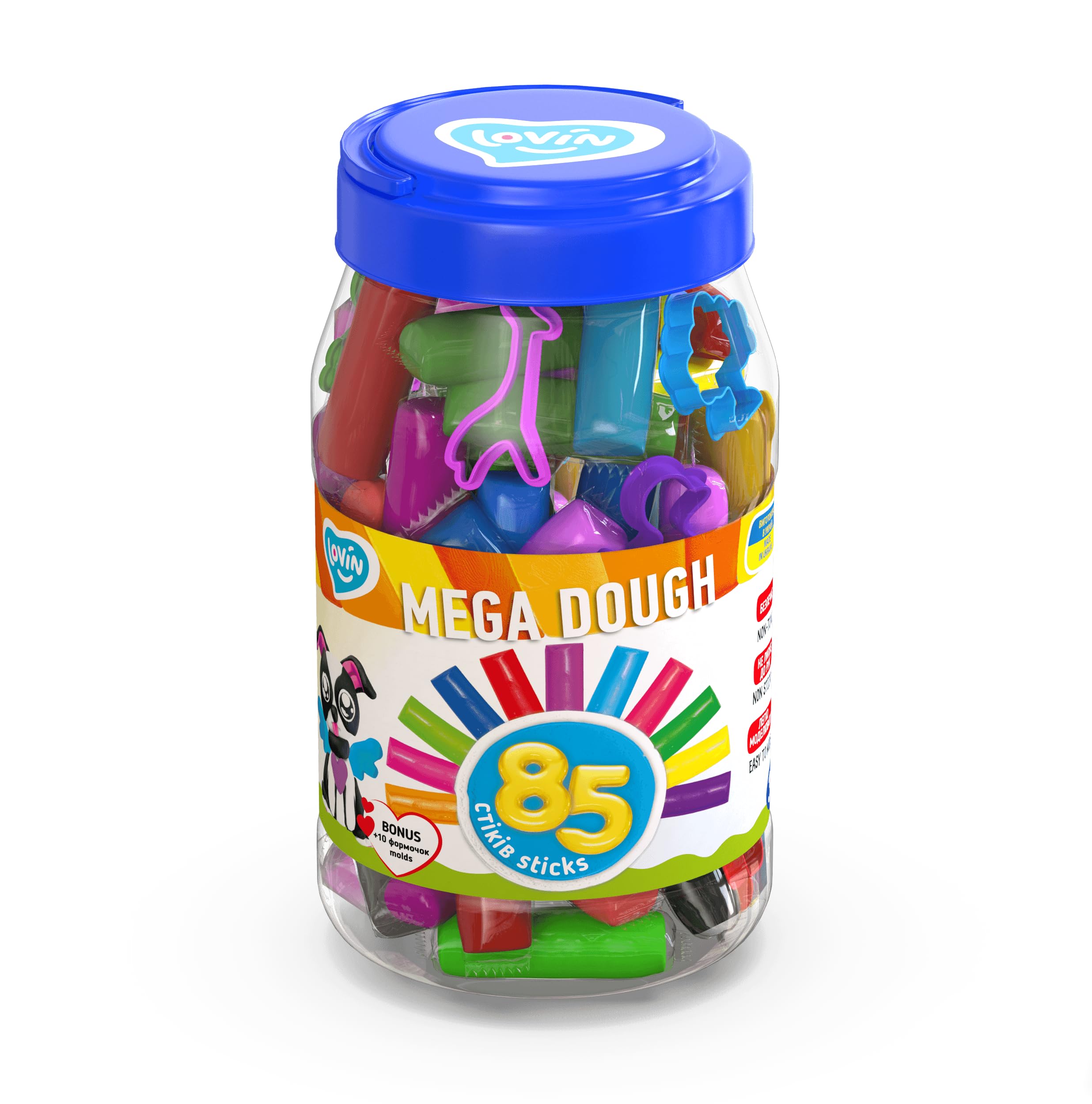 Mega Dough 85 Sticks Lovin Sculpting Set, Craft Kits for Kids - Arts and Crafts for Kids - Colour Dough Modelling and Sculpting Playdough Set - Ideal Creative Activity Kit for Children