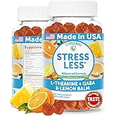 Lunakai USA Made Calm & Stress Relief Gummies – Delicious GABA + L-Theanine Calming Supplement for Adults & Kids – Natural Stress Support, 60ct