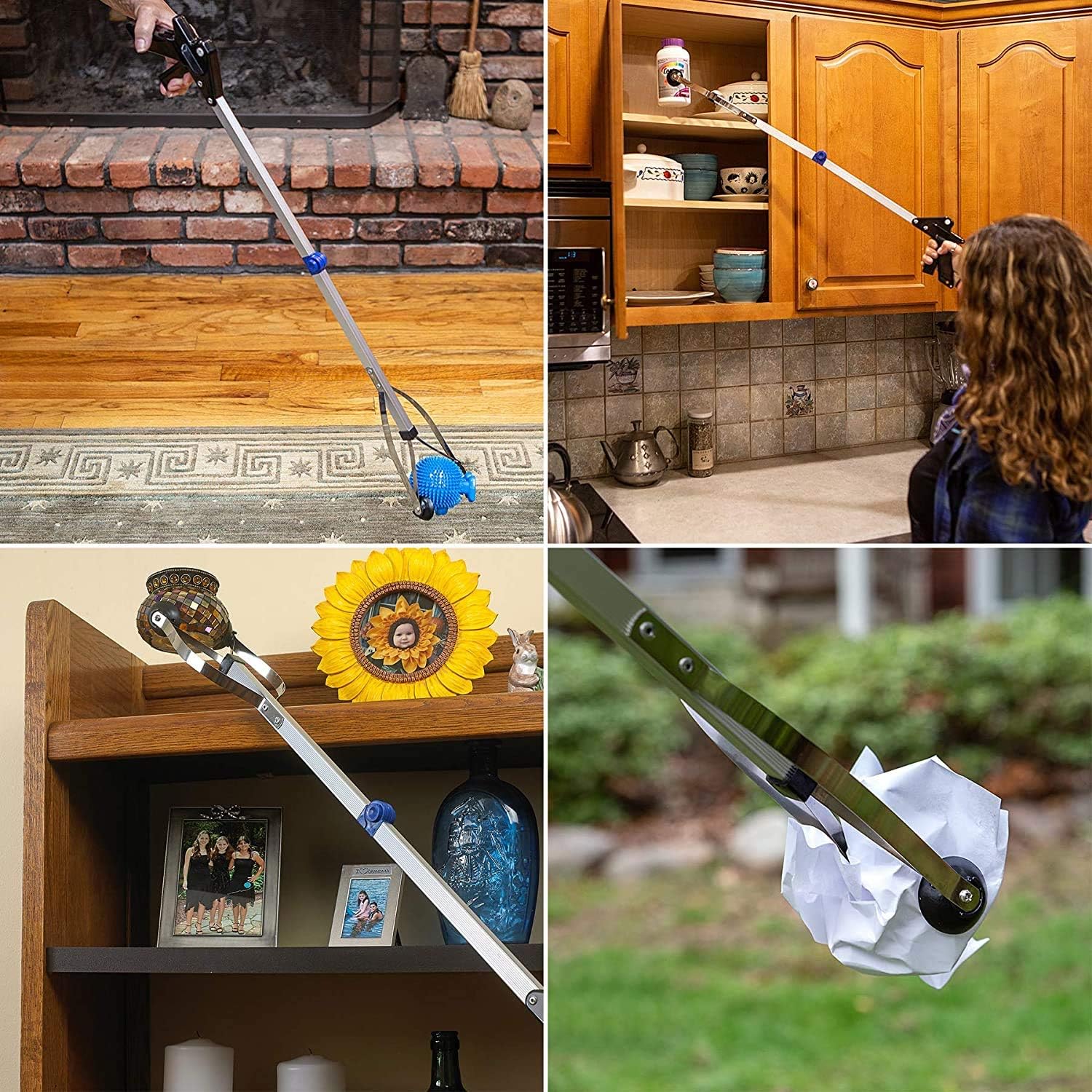 Reacher Grabber Tool - Gripping Device - Lightweight Durable Folding Claw Extends Arm Reach to 32 Inches Ideal Indoor and Outdoor Reaching Mobility Aid and Trash Grabber Picker Upper Tool: Health & Personal Care