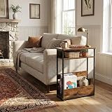 YEAKOO Narrow Side Table Rustic Brown 40x18x55 cm Narrow End Table view 7
