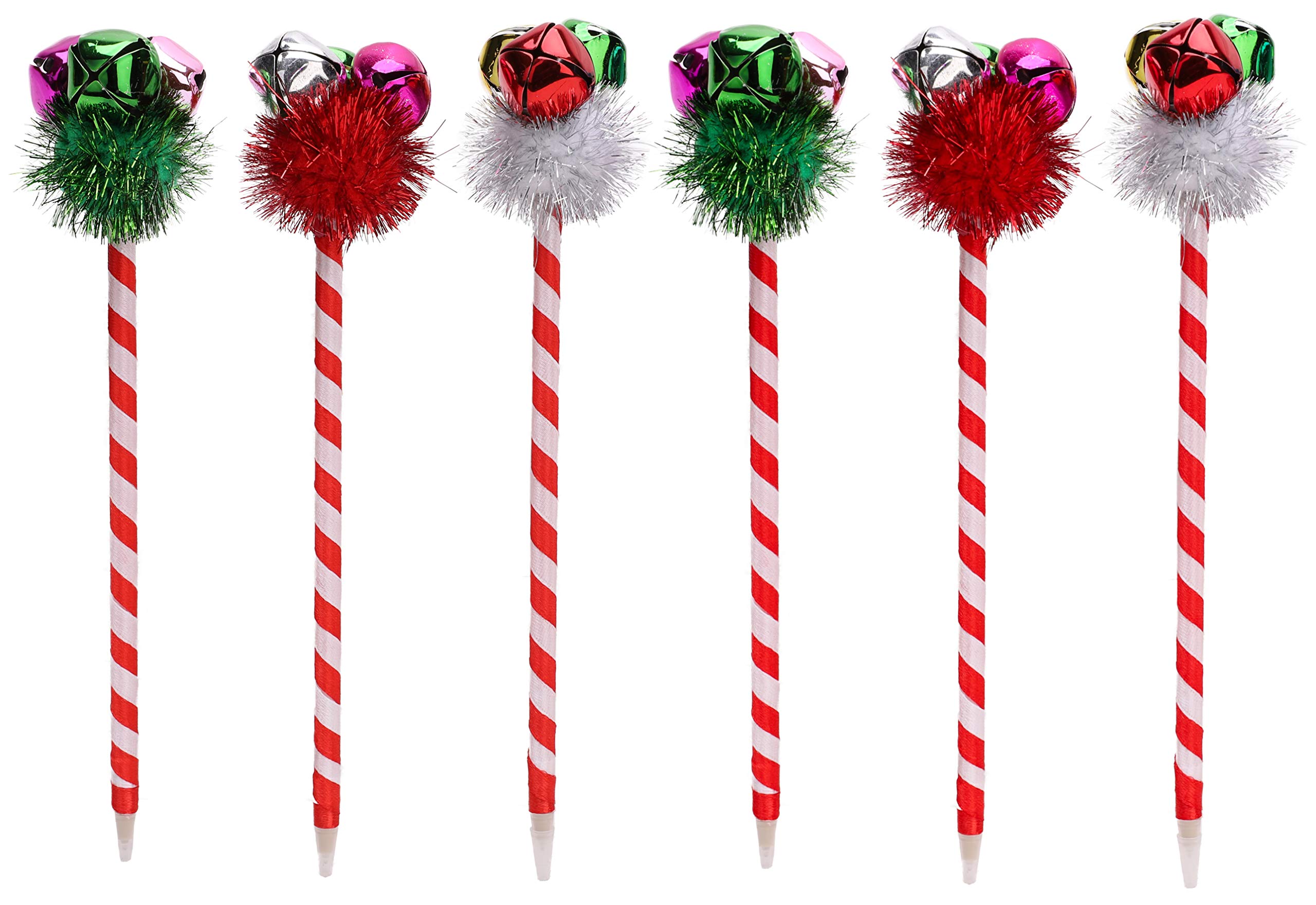 Toyland® Jingle Bells Christmas Pens - Pack of 6 - Novelty Stocking Fillers