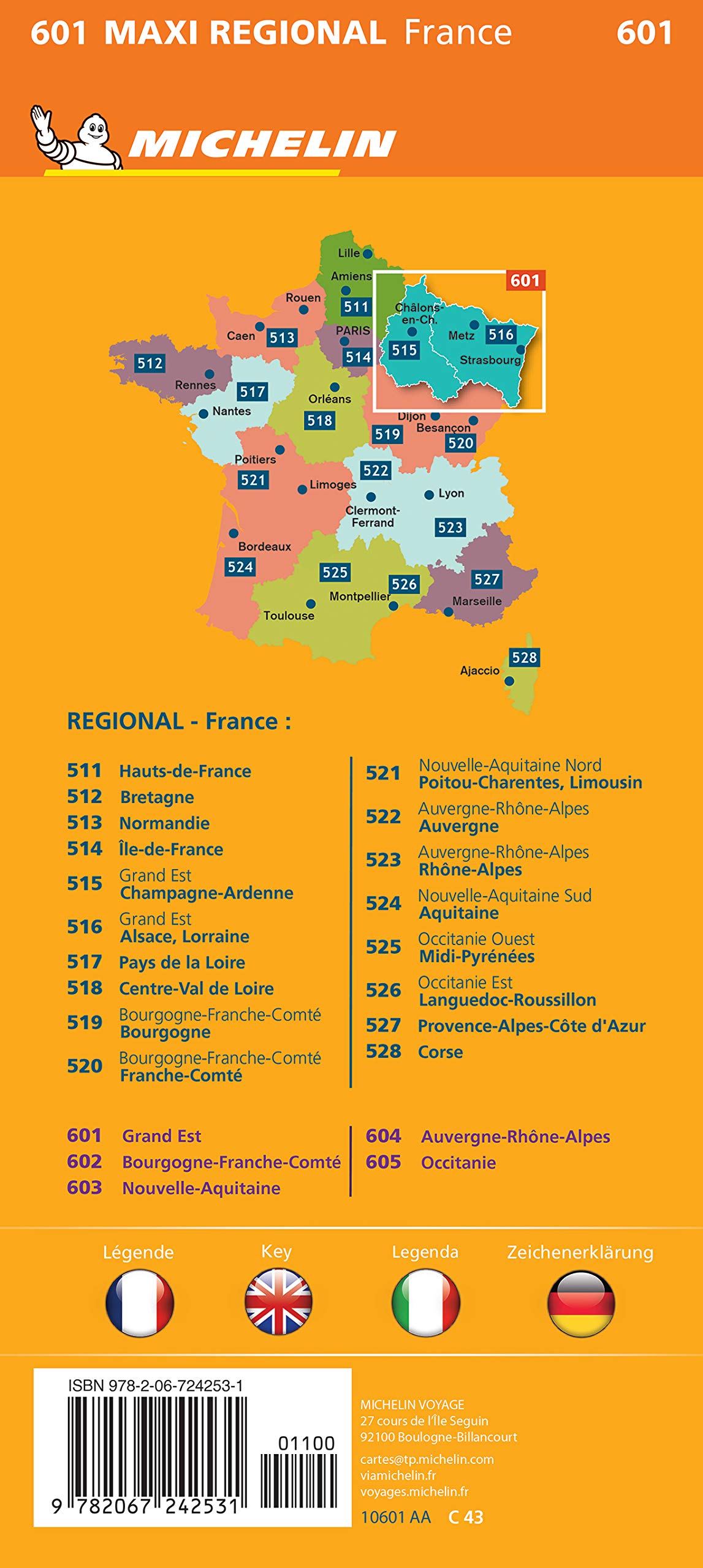 Carte Regional Grand Est Cartes 7640 French Edition Amazon Com Books