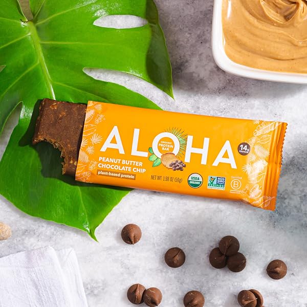 ALOHA ORGANIC PLANT BASED PROTEIN BARS – 3 FLAVOR VARIETY PACK – 12 COUNT, 1.98OZ BARS – VEGAN SNACKS, LOW SUGAR, GLUTEN-FREE, LOW CARB, PALEO, NON-GMO, STEVIA-FREE, NO SUGAR ALCOHOL SWEETENERS