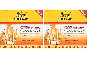 Tiger Balm Pain Relieving Patch, Large 4 Each, 4 Count, Pack of 2