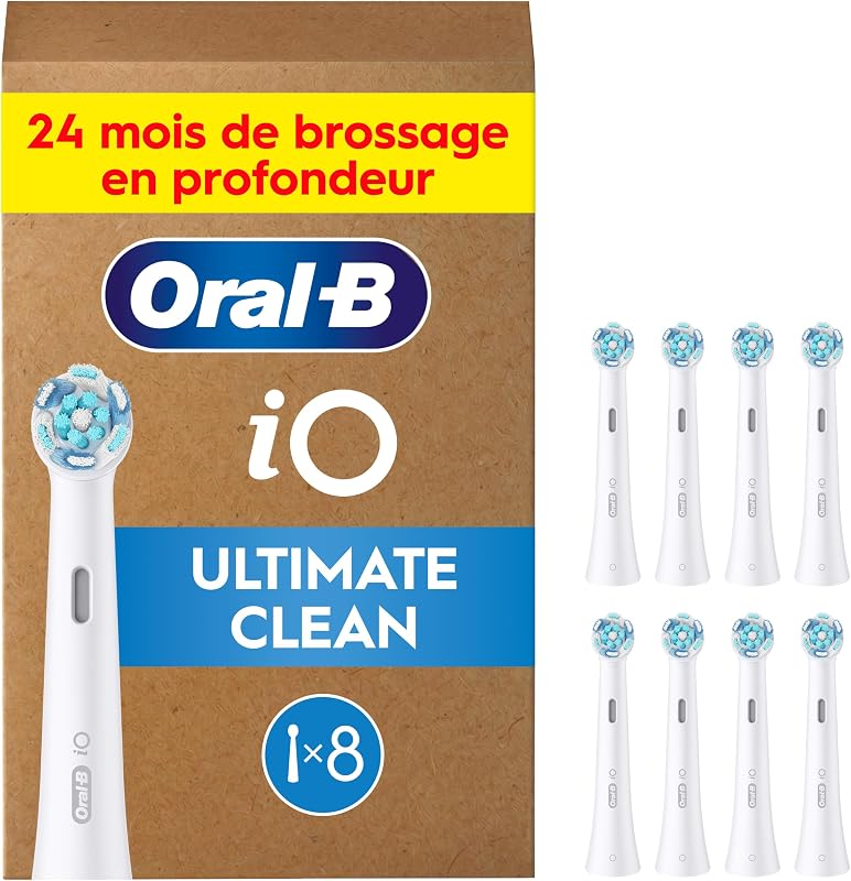 Brossettes de Rechange Ultimate Clean, lot de 8, Blanches