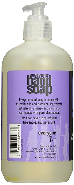 EVERYONE LIQUID HAND SOAP, 12.75 OUNCE (PACK OF 1), LAVENDER AND COCONUT, MADE WITH ESSENTIAL OILS FOR KITCHEN AND BATHROOM