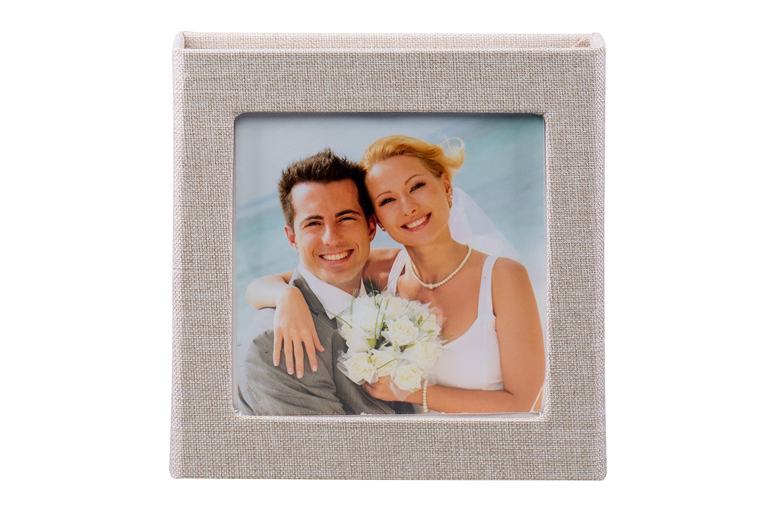Elegantdisk Wedding USB Box with Rubber Holder Beige