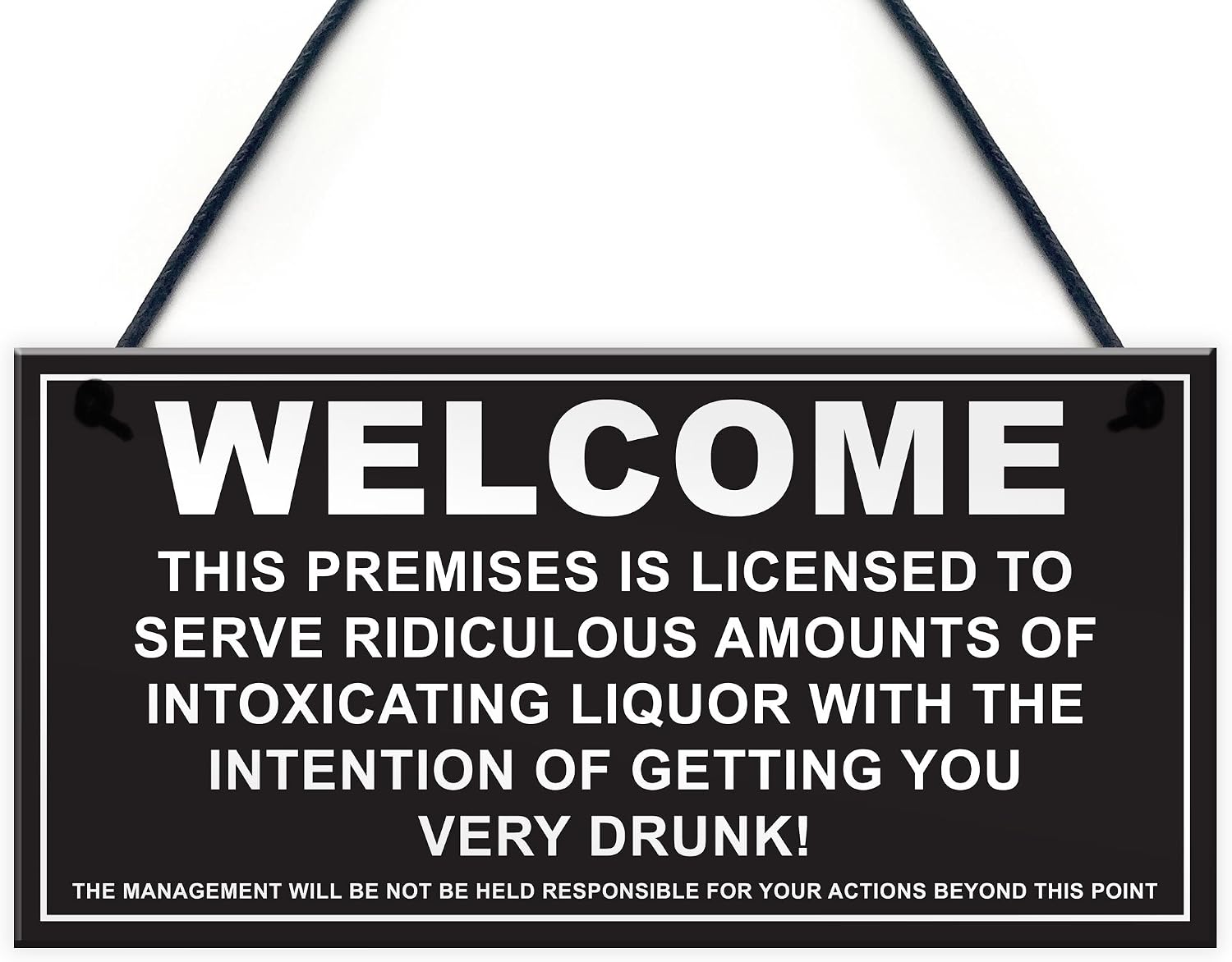 Red Ocean Man Cave Licensed Funny Drinking Hanging Plaque Novelty BBQ Party Pub Bar Sign, Multicolor