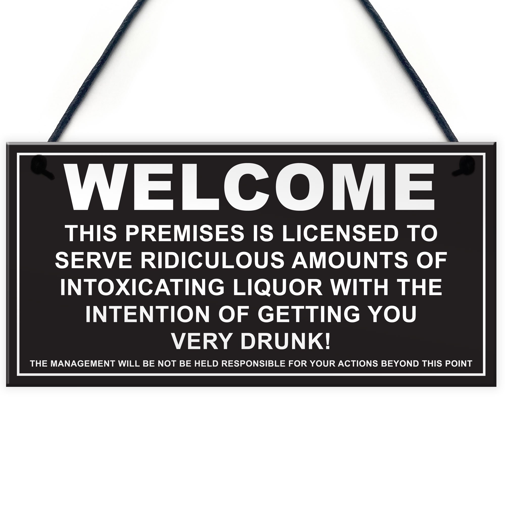 Red Ocean Man Cave Licensed Funny Drinking Hanging Plaque Novelty BBQ Party Pub Bar Sign