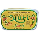 NURI Portuguese Sardines in Spiced Olive Oil - 4 Pack - (4.4 oz cans)