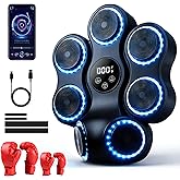 Music Boxing Machine for Kids Adults: 5+2 Targets Music Punching Machine with 2 Pair Gloves, Smart Wall Boxing Punching Pad Workout Equipment - 11 Modes& 9 Speeds for Home Gym Bar - 2026 Upgrade