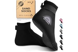 BPS New Zealand ‘Storm’ Sand Proof Water Socks 3mm Anti-Slip Neoprene Wetsuit Booties Sand Socks for Soccer Beach Sports