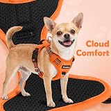 Funfox Dog Harness Small No Pull Vest with Handle Reflective Strips Orange view 7