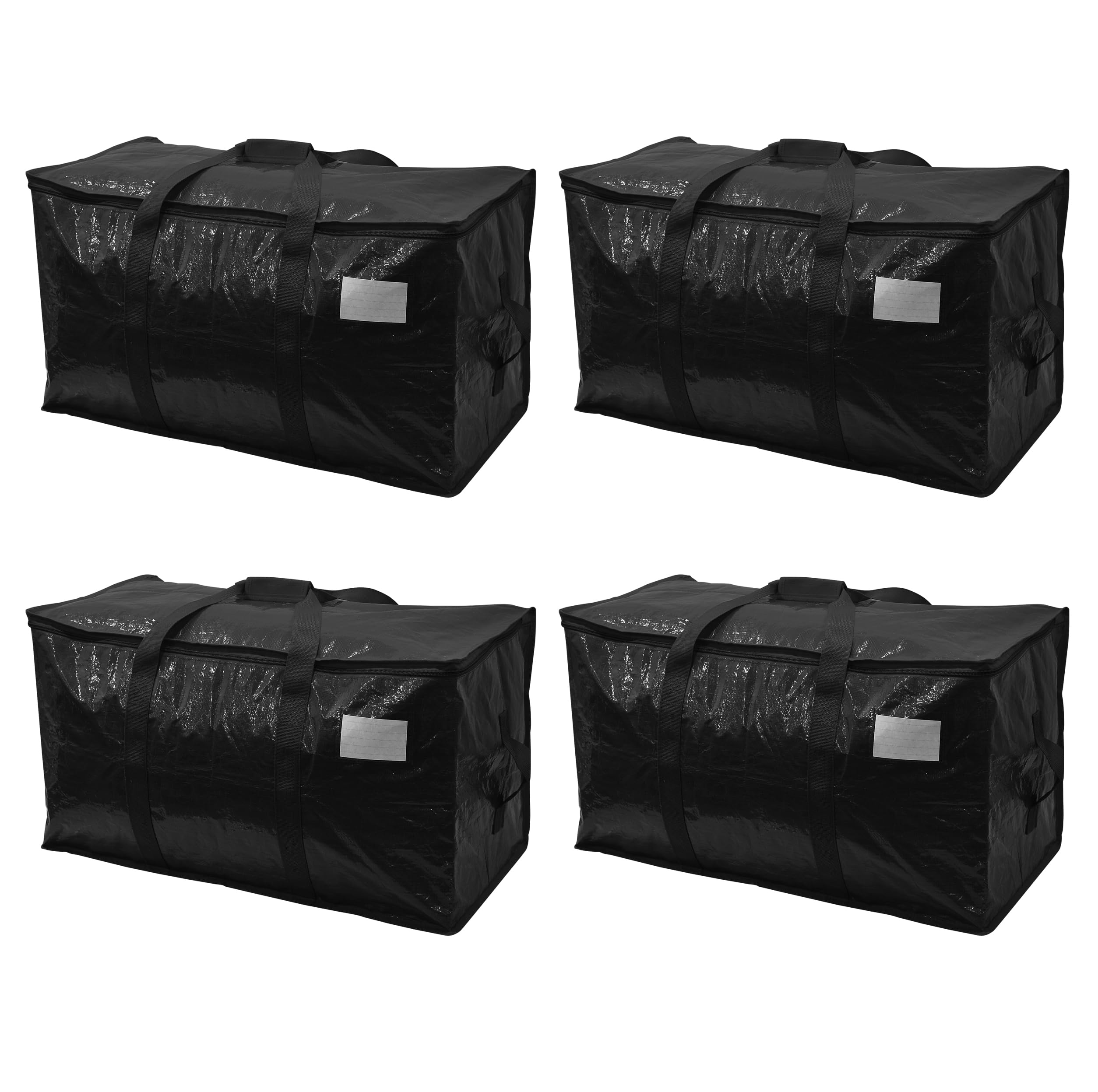 Photo 1 of ZOBER Extra Large Moving Bags, Heavy-Duty Water-Resistant Storage Bags with Dual Zippers & Carrying Handles, 4 Pack, 27"L x 14"W x 15"H