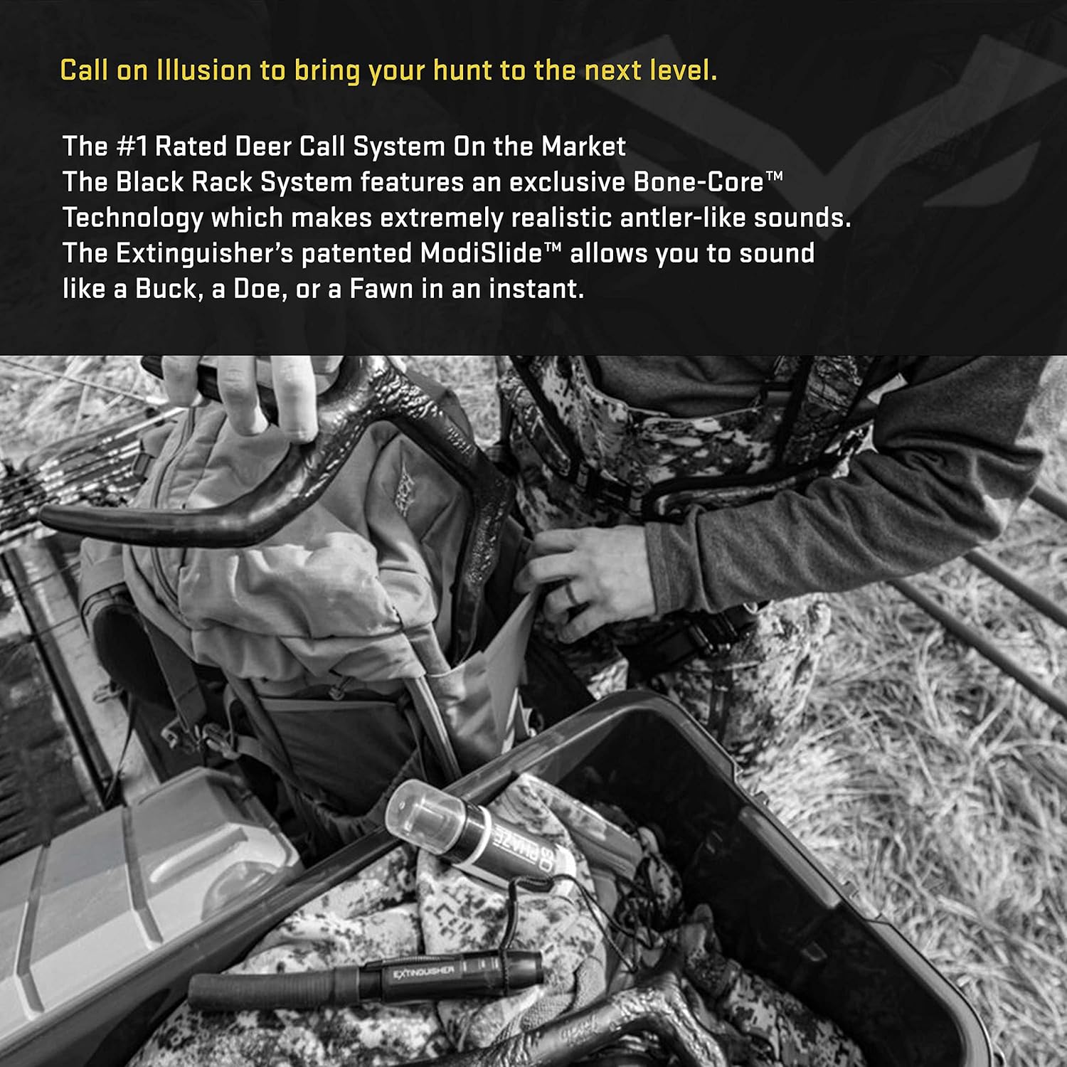 Illusion Systems Extinguisher & Black Rack Calling System - Black : Sports & Outdoors