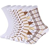 Forony Mens Dress Socks 6 Pack Silver Anti Odor Combed Cotton Moisture Wicking Size 6-14