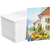 Tosnail 36 Packs 5" x 7" Artist Painting Canvas Panels, White Blank Stretched Canvas, Canvas Board, Small Paint Canvases for 