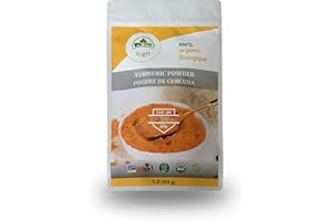 Yogti [Canadian Brand]USDA Organic Turmeric Root Powder, Gluten Free and Non-GMO - 1 lb Packaging may vary