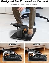 LUBBYGIM Under Desk Elliptical Machine, Motorized, 12-Speed, Quiet view 6