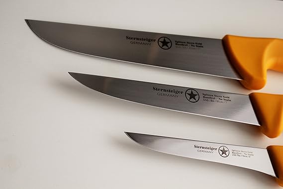 Schlachtmesser Profi- Metzgermesser 3er Set mit Soft Ergo Griff