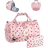 Vogewood Teenager Gift Ideas, Girls Gym Bag, Kids Personalized Weekend Duffel Bags with Shoe Compartment, Initial Travel Tote with Makeup Bag, Birthday Gift for 3 4 5 6 7 8 Year Old Girl (Letter C)