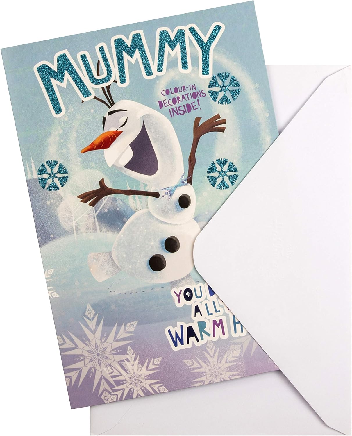 Hallmark Christmas Activity Card For Mummy - Frozen Olaf Design, blue, 22.8 cm by 15.9 cm - Image 3