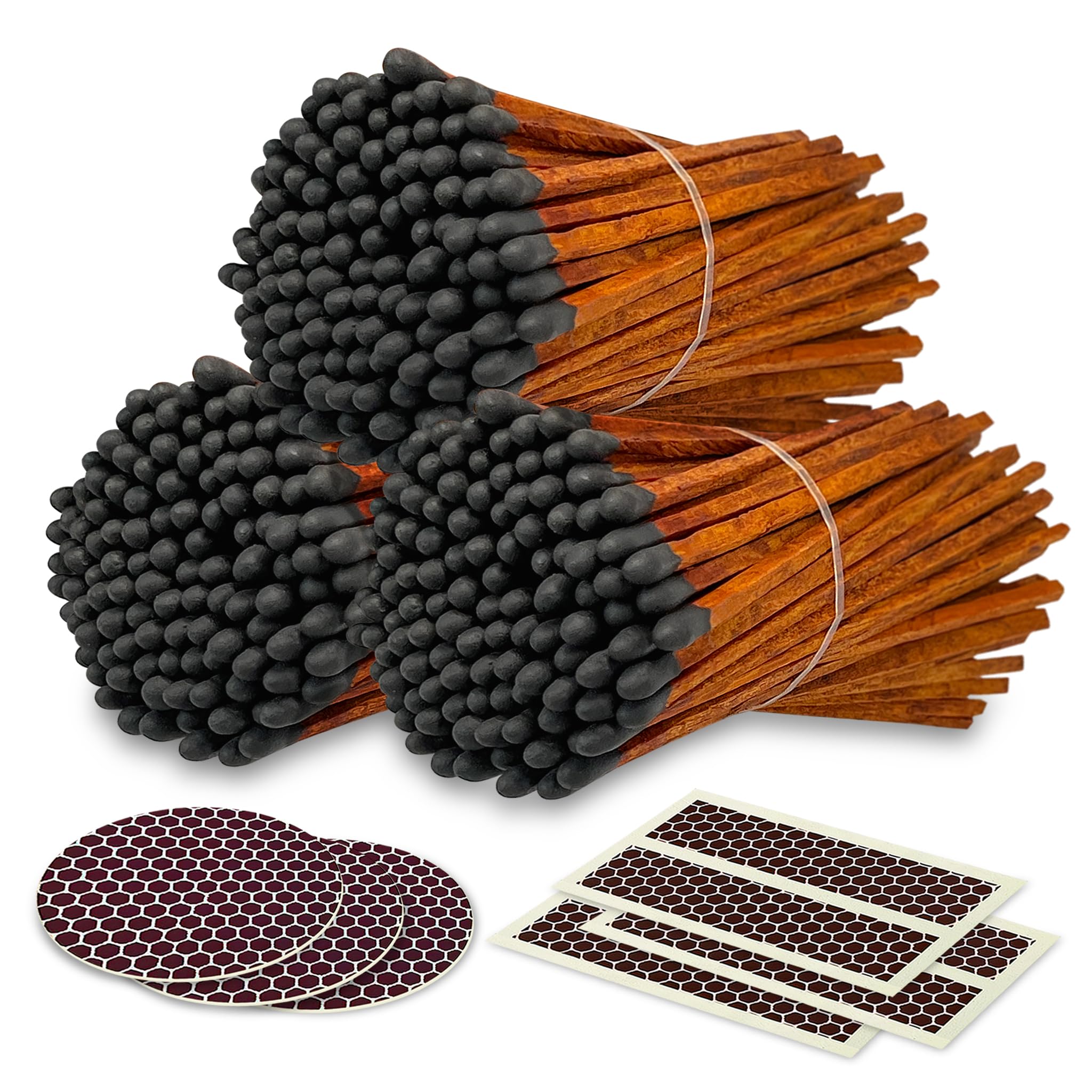 4" Espresso Matches + Striker Stickers Included